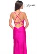 Picture of: Rhinestone Jersey Dress with Slit and Ruching in Hot Fuchsia, Style: 32317, Detail Picture 6