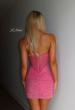 Picture of: Strapless Sparkle Mini Dress in Hot Pink, Style 33324, Detail Picture 8