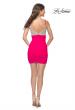 Picture of: Ruched Short Homecoming Dress with Sequin Beaded Top in Hot Pink in Hot Pink, Style: 31465, Detail Picture 2