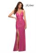 Picture of: Open Back Warp Style Sequin Dress in Neon Pink in Pink, Style: 30607, Main Picture