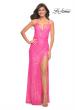 Picture of: Wrap Style Sequin Prom Dress in Hot Pink in Pink, Style: 30613, Main Picture
