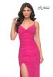 Picture of: Neon Net Jersey Rhinestone Prom Dress with Corset Waist in Pink, Style: 32338, Main Picture