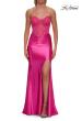 Picture of: Strapless Embellished Corset Gown with Satin Skirt in Hot Pink, Style: 33639, Detail Picture 9