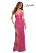 Picture of: Open Back Warp Style Sequin Dress in Neon Pink in Pink, Style: 30607, Detail Picture 1