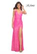 Picture of: Wrap Style Sequin Prom Dress in Hot Pink in Pink, Style: 30613, Detail Picture 1