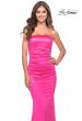 Picture of: Chic Strapless Liquid Jersey Gown with Ruching in Hot Pink in Hot Pink, Style: 31425, Detail Picture 1