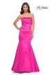 Picture of: Strapless Mermaid Stretch Satin Prom Dress in Pink, Style: 31980, Detail Picture 1