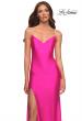 Picture of: Neon Rhinestone Strap Simple Long Jersey Dress in Pink, Style: 30602, Detail Picture 2