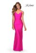 Picture of: Form Fitting Jersey Dress with Fully Open Back in Hot Pink, Style: 28287, Detail Picture 6
