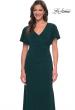 Picture of: Chic Jersey Dress with V Neck and Loose Sleeves in Hunter Green, Style: 29997, Detail Picture 9