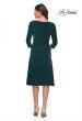 Picture of: Chic Tea Length Jersey Dress with Ruching in Wine, Style: 30069, Detail Picture 2