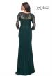 Picture of: Lace and Net Jersey Gown with Illusion Sleeves in Cocoa, Style: 30384, Detail Picture 2