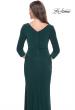 Picture of: Long Evening Dress with Wrap Style Neckline in Hunter Green, Style: 31020, Detail Picture 6