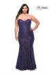 Picture of: Sweetheart Strapless Sequin Plus Size Dress in Indigo, Style: 30774, Main Picture