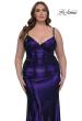 Picture of: Metallic Plus Size Prom Dress with Flattering Ruching in Indigo , Style: 33020, Detail Picture 9
