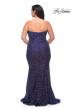 Picture of: Sweetheart Strapless Sequin Plus Size Dress in Indigo, Style: 30774, Back Picture