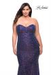 Picture of: Sweetheart Strapless Sequin Plus Size Dress in Indigo, Style: 30774, Detail Picture 1