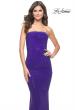 Picture of: Rhinestone Embellished Strapless Ruched Prom Dress in Indigo, Style: 32141, Main Picture