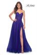 Picture of: Sweetheart Tulle Strapless Gown with Lace Applique in Indigo, Style: 32304, Main Picture