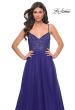 Picture of: Beautiful Rhinestone Beaded Illusion Top Tulle Prom Dress in Blue, Style: 32020, Detail Picture 8