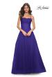 Picture of: A-line Square Neck Tulle Ballgown with Illusion Waist in Indigo, Style: 32017, Detail Picture 13