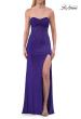 Picture of: Strapless Rhinestone Corset Gown with Sweetheart Neckline and High Slit in Indigo, Style: 33304, Detail Picture 13