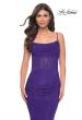 Picture of: Rhinestone Encrusted Net Jersey Gown with Ruching Detail in Blue, Style: 31932, Detail Picture 1