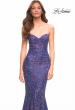 Picture of: Unique Long Sequin Strapless Gown with Sweetheart Top in Purple, Style: 30743, Detail Picture 3
