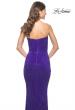 Picture of: Rhinestone Embellished Strapless Ruched Prom Dress in Indigo, Style: 32141, Detail Picture 4