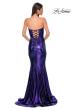 Picture of: Mermaid Metallic Prom Dress with Sweetheart Strapless Top in Indigo , Style 32995, Detail Picture 6