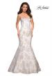 Picture of: Floor Length Mermaid Strapless Floral Prom Dress in Ivory Gold, Style: 27275, Main Picture