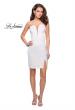 Picture of: Simple Satin Sweetheart Homecoming Dress in Ivory, Style: 26629, Detail Picture 5