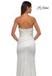 Picture of: Satin Simple Dress with Sweetheart Neckline and Gathering in Ivory, Style: 32896, Detail Picture 9