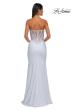 Picture of: Strapless Prom Dress with Unique Rhinestone Design Top in Ivory, Style: 32961, Detail Picture 9