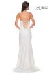 Picture of: Jersey Strapless Dress with Sweetheart Rhinestone Lined Neckline in Ivory , Style 32829, Detail Picture 12