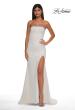 Picture of: Strapless Jersey Gown with Stunning Rhinestone Neckline in Ivory, Style: 32891, Detail Picture 13