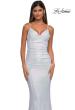 Picture of: Gorgeous Metallic Prom Dress with Ruching and Illusion Back in Ivory, Style: 33034, Detail Picture 13