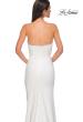 Picture of: Fabulous Jersey Dress with Rhinestones Lining the Top and HIgh Slit in Ivory , Style 32854, Detail Picture 14