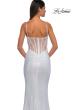 Picture of: Gorgeous Metallic Prom Dress with Ruching and Illusion Back in Ivory, Style: 33034, Detail Picture 14