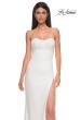 Picture of: Jersey Strapless Dress with Sweetheart Rhinestone Lined Neckline in Ivory , Style 32829, Detail Picture 24