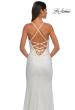 Picture of: Open Back Prom Dress with Rhinestone Detail Neckline in Ivory, Style: 32851, Detail Picture 24