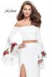 Picture of: Two Piece Off the Shoulder Dress with Long Bell Sleeves in Ivory, Style: 25741, Detail Picture 1