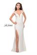 Picture of: Jersey Prom Dress with Off the Shoulder Straps in Ivory, Style: 25761, Detail Picture 2