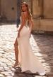Picture of: Jersey Prom Dress with Gorgeous Rhinestone Rose Design Bodice in Ivory , Style: 32930, Detail Picture 2