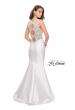 Picture of: Long Mikado Mermaid Gown with Lace Straps in Ivory, Style: 25972, Detail Picture 3