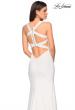 Picture of: Form Fitting Jersey Prom Dress with Side Leg Slit in Ivory, Style: 27479, Detail Picture 5