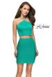 Picture of: Short Two Piece Homecoming Set with Halter Neckline in Jade, Style: 26630, Main Picture