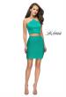 Picture of: Short Two Piece Homecoming Set with Halter Neckline in Jade, Style: 26630, Detail Picture 3