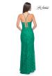 Picture of: Stretch Lace Dress with Bustier Top and Illusion Back in Jade, Style: 32248, Detail Picture 8