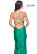Picture of: Rhinestone Jersey Dress with Slit and Ruching in Jade, Style: 32317, Detail Picture 9